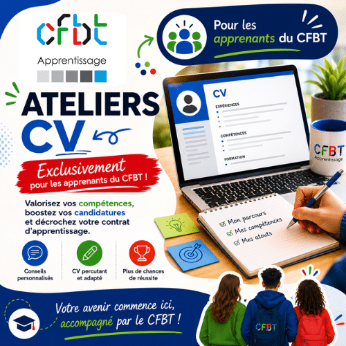 atelier CV apprentissage organisé par les formateurs du CFBT avec apprentis en préparation professionnelle