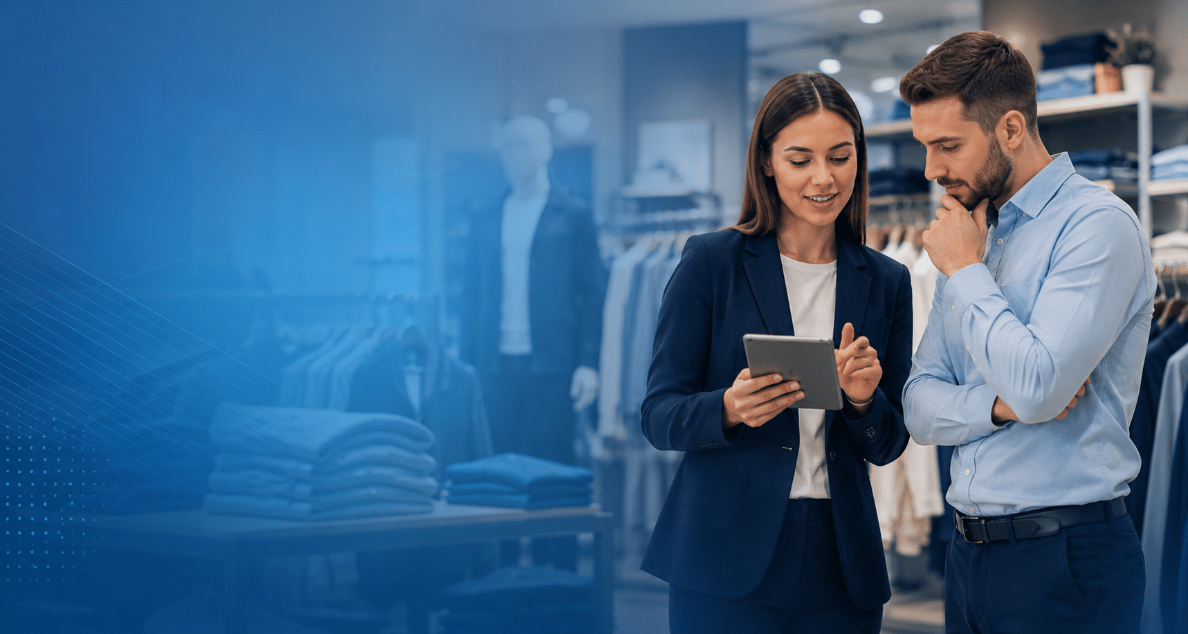 Apprentis en formation TP Manager d'établissement marchand au CFBT dans un magasin